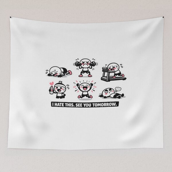 Item preview, I Hate This See You Tomorrow Funny Gym Workout designed and sold by Digistore1221.