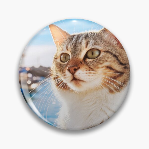 Item preview, Beautiful Tabby Cat Sunny Ocean Harbor designed and sold by OsakaYumeWorks.