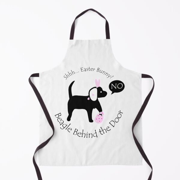 Item preview, Funny Beagle Easter Bunny Behind the Door Black Text designed and sold by Na7nasColorShop.