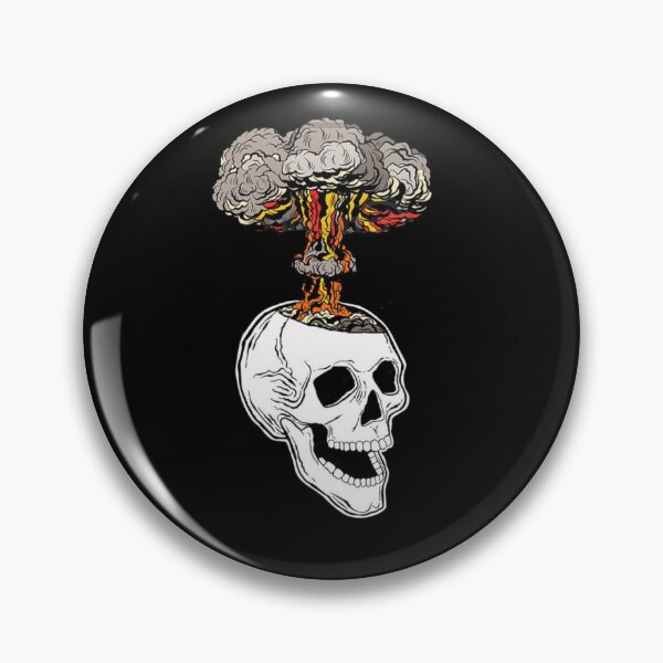 Item preview, Exploding Skull Mushroom Cloud Illustration - Mind Blown Comic Art designed and sold by UrbanCanvas 111.