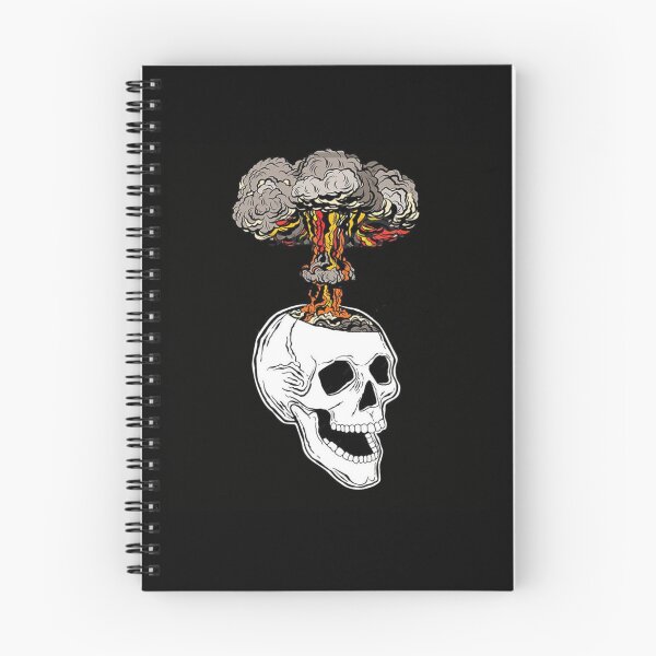 Item preview, Exploding Skull Mushroom Cloud Illustration - Mind Blown Comic Art designed and sold by UrbanCanvas 111.