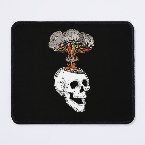 Item preview, Exploding Skull Mushroom Cloud Illustration - Mind Blown Comic Art designed and sold by UrbanCanvas 111.