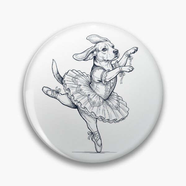 Item preview, Vintage Beagle Ballet Dancer Ballerina Dog Lover designed and sold by dian-rody-crest.