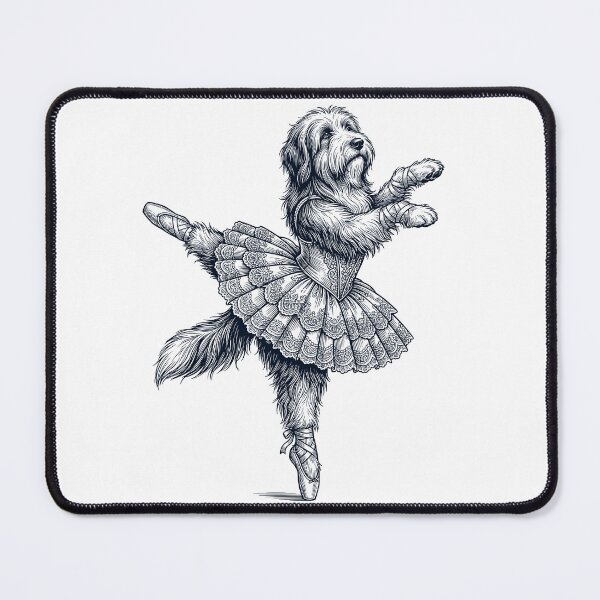 Item preview, Vintage Bearded Collie Ballet Dancer Ballerina Dog Lover designed and sold by dian-rody-crest.