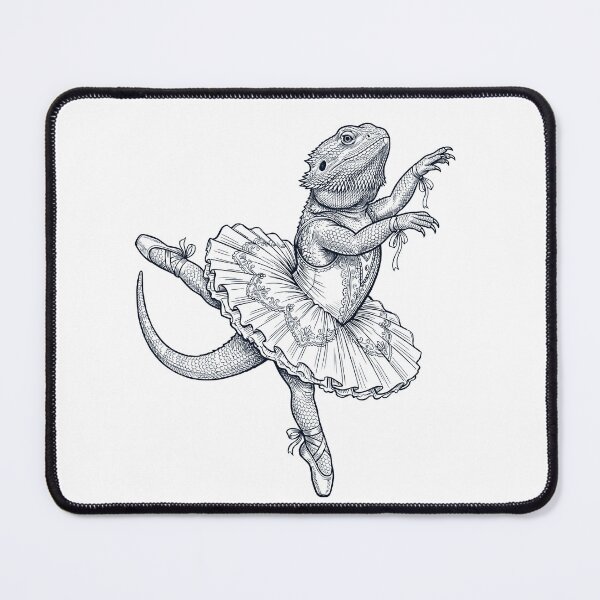 Item preview, Vintage Bearded Dragon Ballet Dancer Ballerina Animal Lover designed and sold by dian-rody-crest.