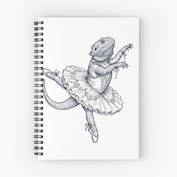 Item preview, Vintage Bearded Dragon Ballet Dancer Ballerina Animal Lover designed and sold by dian-rody-crest.