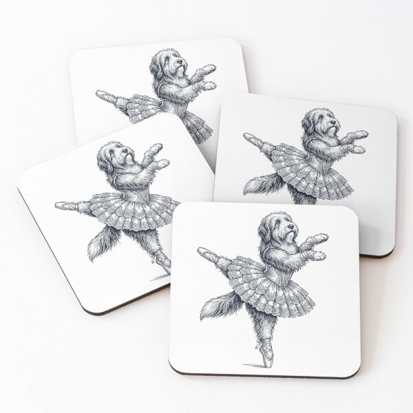Item preview, Vintage Bearded Collie Ballet Dancer Ballerina Dog Lover designed and sold by dian-rody-crest.