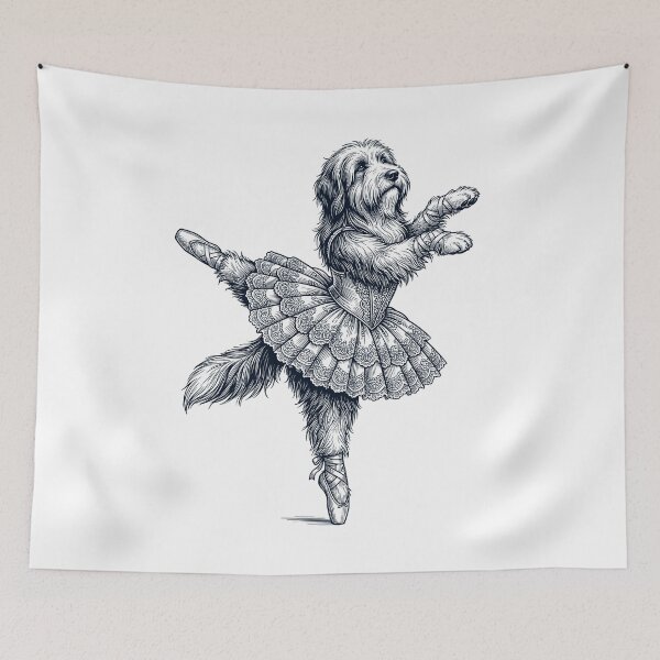 Item preview, Vintage Bearded Collie Ballet Dancer Ballerina Dog Lover designed and sold by dian-rody-crest.