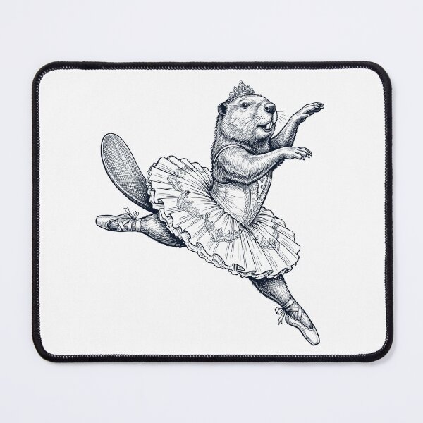 Item preview, Vintage Beaver Ballet Dancer Ballerina Animal Lover designed and sold by dian-rody-crest.