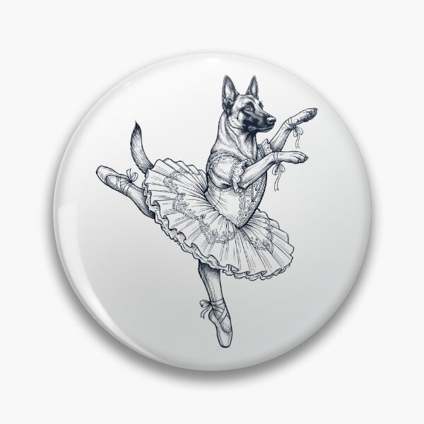 Item preview, Vintage Belgian Malinois Ballet Dancer Ballerina Dog Lover designed and sold by dian-rody-crest.