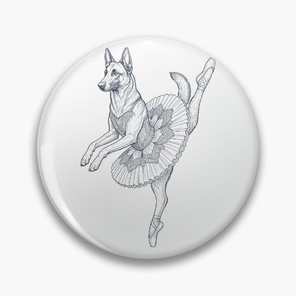 Item preview, Vintage Belgian Shepherd Ballet Dancer Ballerina Dog Lover designed and sold by dian-rody-crest.