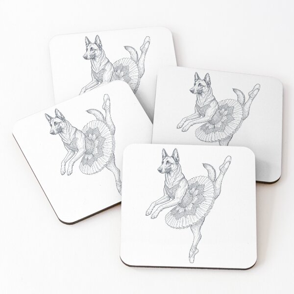 Item preview, Vintage Belgian Shepherd Ballet Dancer Ballerina Dog Lover designed and sold by dian-rody-crest.
