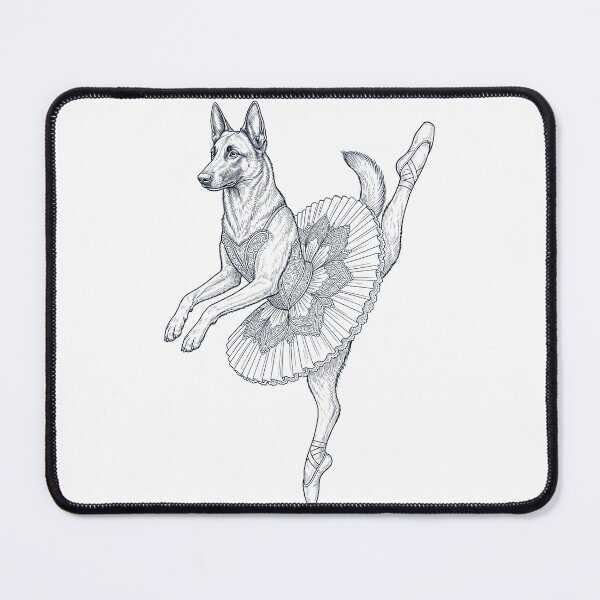 Item preview, Vintage Belgian Shepherd Ballet Dancer Ballerina Dog Lover designed and sold by dian-rody-crest.