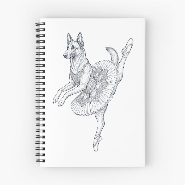 Item preview, Vintage Belgian Shepherd Ballet Dancer Ballerina Dog Lover designed and sold by dian-rody-crest.