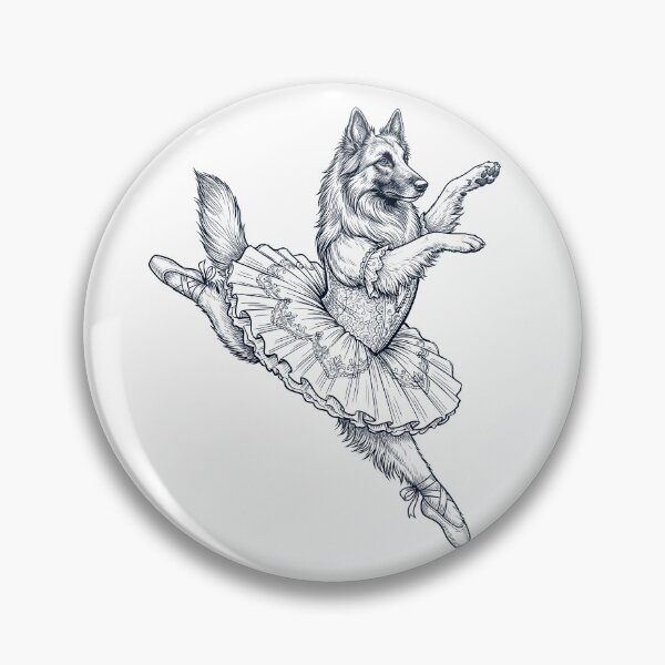 Item preview, Vintage Belgian Tervuren Ballet Dancer Ballerina Dog Lover designed and sold by dian-rody-crest.