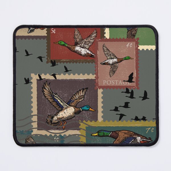 Item preview, Flying ducks vintage stamps designed and sold by InkRiot Studios.