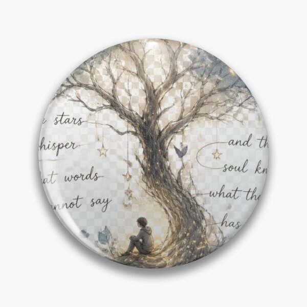 Item preview, The Stars Whisper What Words Cannot Say Inspirational Book Tree Quote Art designed and sold by redblink store.
