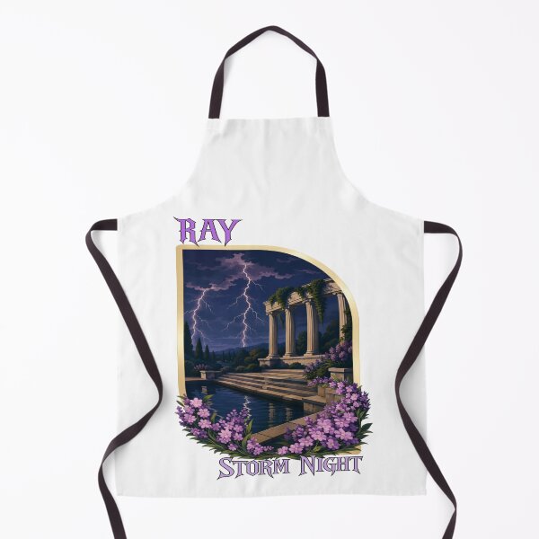 Item preview, RAY Storm Night | Purple Lightning Temple Landscape Art designed and sold by RAYapparel.