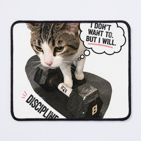 Item preview, Discipline Cat I Dont Want To But I Will Funny Gym designed and sold by Digistore1221.