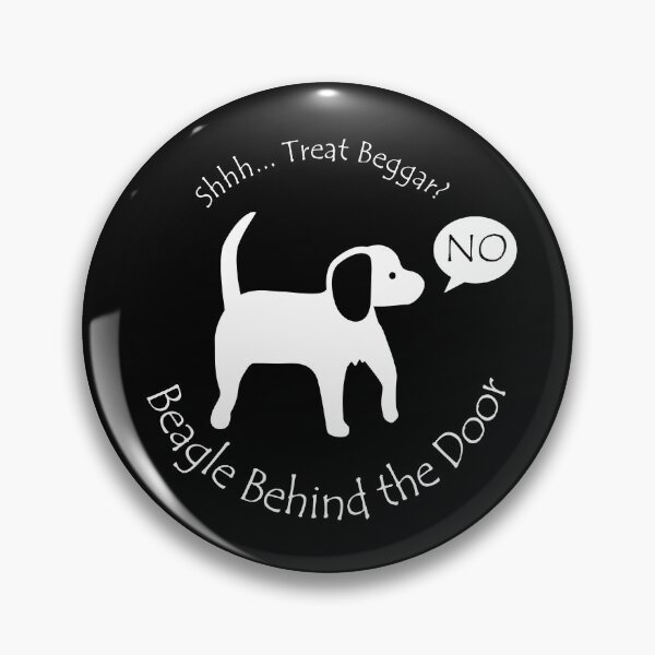 Item preview, Funny Beagle Treat Beggar Behind the Door White Text designed and sold by Na7nasColorShop.
