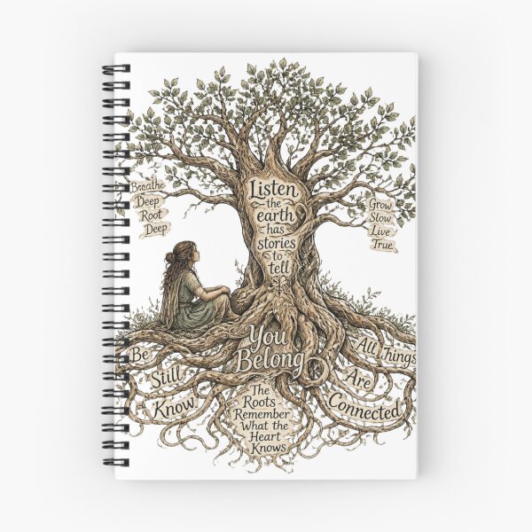Item preview, Listen The Earth Has Stories To Tell Tree of Life Nature Wisdom Quote designed and sold by redblink store.