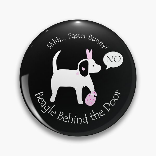 Item preview, Funny Beagle Easter Bunny Behind the Door White Text designed and sold by Na7nasColorShop.
