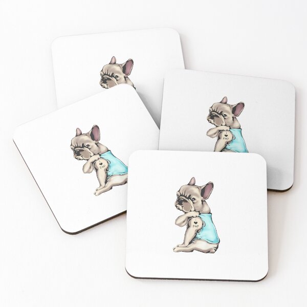 Item preview, Frenchie Wears Blue & Flexes Loving Tattoo designed and sold by StranHabesre51.