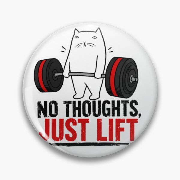Item preview, No Thoughts Just Lift Funny Cat Gym Weightlifting designed and sold by Digistore1221.