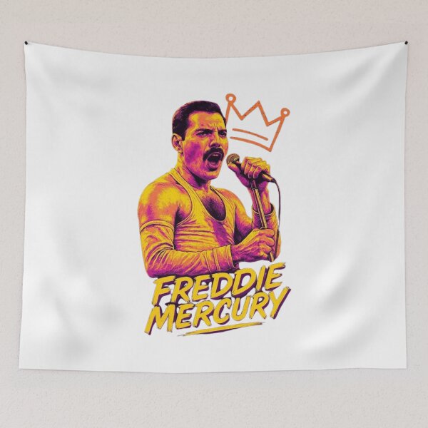 Item preview, Freddie Mercury Retro Neon Crown Pop Art designed and sold by zigzagalo.
