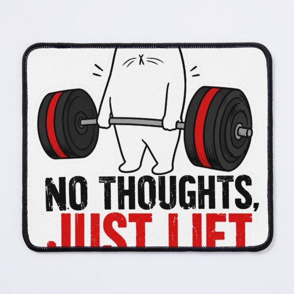 Item preview, No Thoughts Just Lift Funny Cat Gym Weightlifting designed and sold by Digistore1221.
