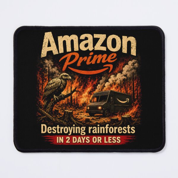 Item preview, Amazon Prime: Destroying Rainforests in 2 Days or Less designed and sold by Stylishly Eco.
