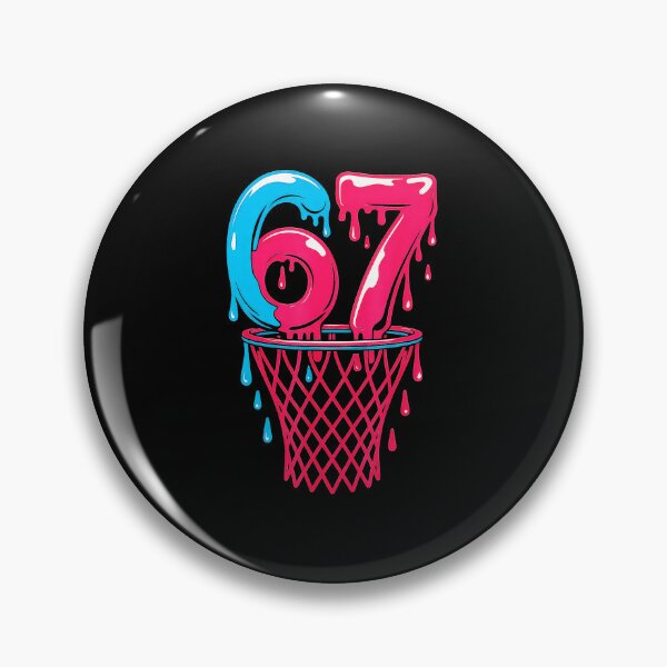 Item preview, 67 Basketball Drip Neon Number Street Court designed and sold by allistermariam.