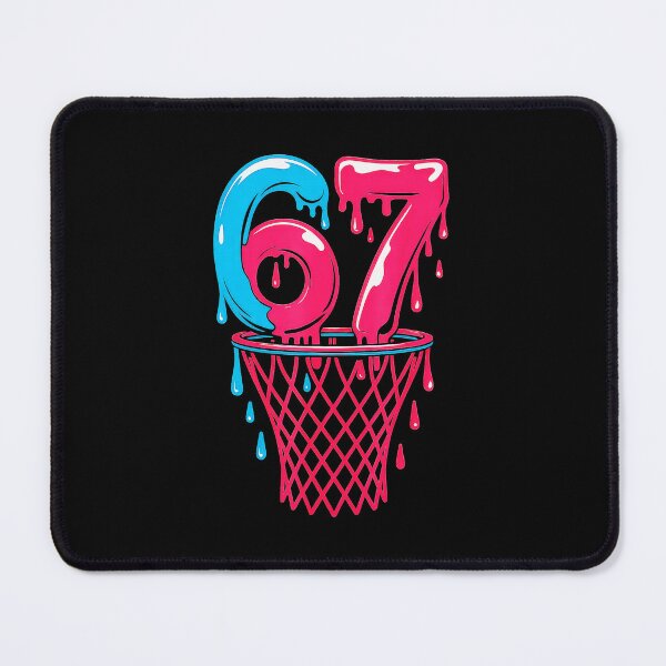 Item preview, 67 Basketball Drip Neon Number Street Court designed and sold by allistermariam.
