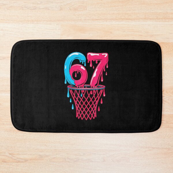 Item preview, 67 Basketball Drip Neon Number Street Court designed and sold by allistermariam.