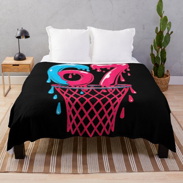 Item preview, 67 Basketball Drip Neon Number Street Court designed and sold by allistermariam.