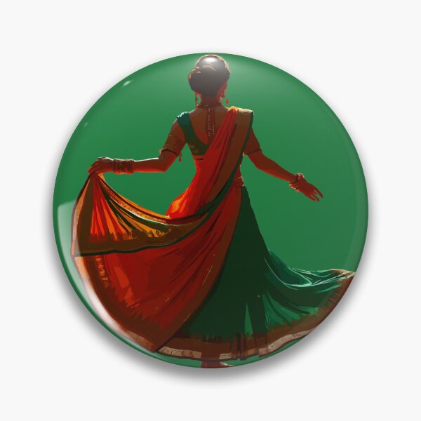 Item preview, Kathak Traditional Dance Colorful Costumes Indian Diwali designed and sold by taiche.