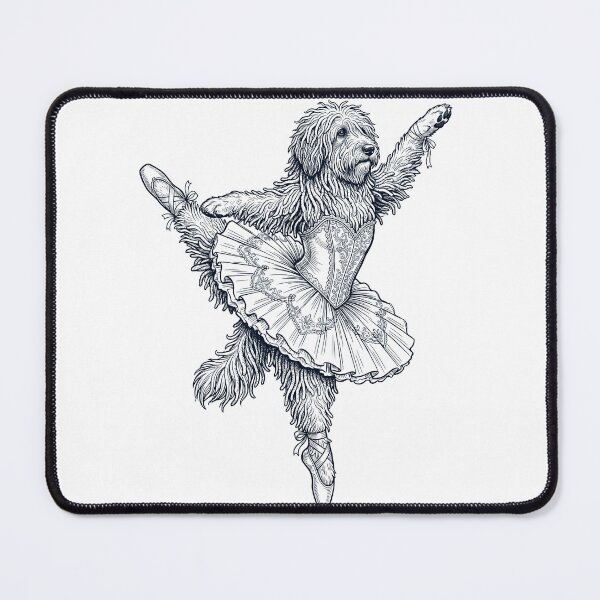 Item preview, Vintage Bergamasco Shepherd Ballet Dancer Ballerina Dog Lover designed and sold by dian-rody-crest.