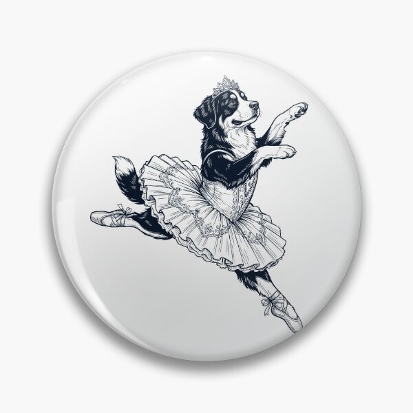 Item preview, Vintage Bernese Mountain Dog Ballet Dancer Ballerina Dog Lover designed and sold by dian-rody-crest.