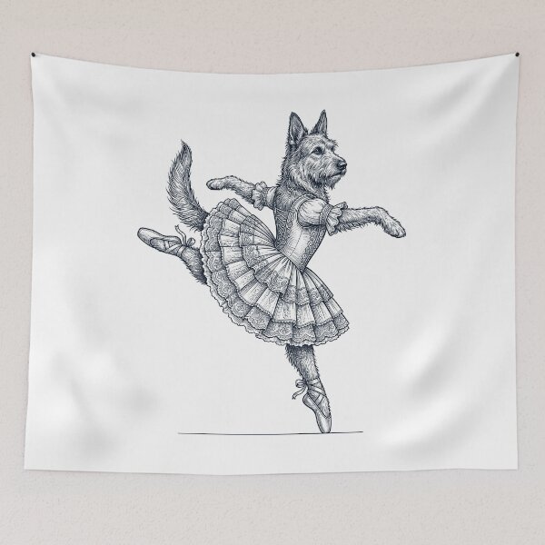 Item preview, Vintage Berger Picard Ballet Dancer Ballerina Dog Lover designed and sold by dian-rody-crest.