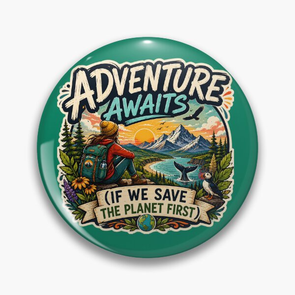 Item preview, Adventure Awaits (If We Save The Planet First) designed and sold by Stylishly Eco.