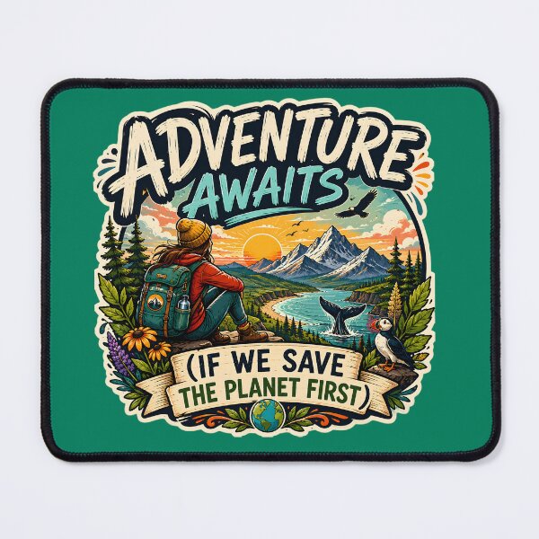 Item preview, Adventure Awaits (If We Save The Planet First) designed and sold by Stylishly Eco.