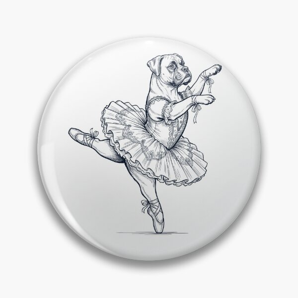 Item preview, Vintage Boxer Dog Ballet Dancer Ballerina Dog Lover designed and sold by dian-rody-crest.