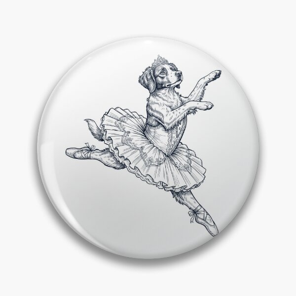 Item preview, Vintage Brittany Ballet Dancer Ballerina Dog Lover designed and sold by dian-rody-crest.