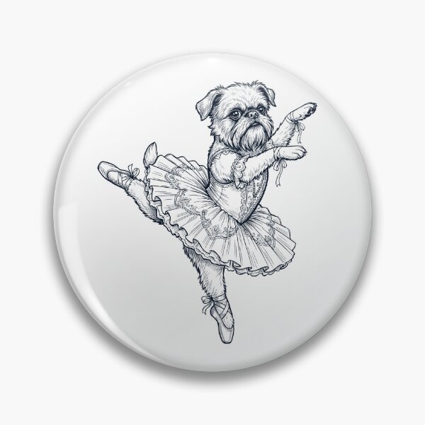 Item preview, Vintage Brussels Griffon Ballet Dancer Ballerina Dog Lover designed and sold by dian-rody-crest.