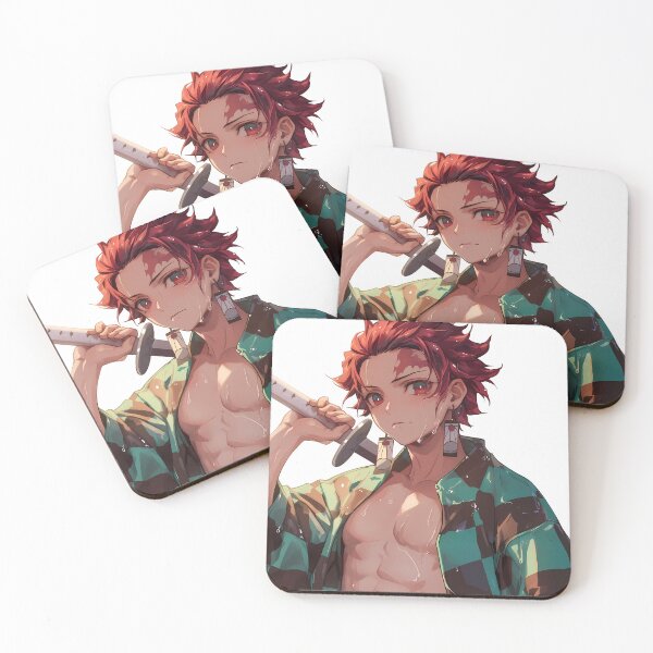 Item preview, Tanjiro Kamado Demon Slayer Moody Portrait Glossy Rainy Vibes designed and sold by PMartistStudio.