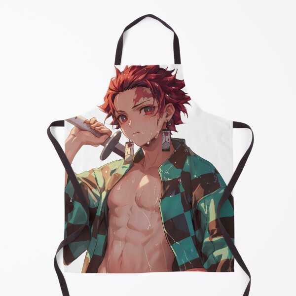 Item preview, Tanjiro Kamado Demon Slayer Moody Portrait Glossy Rainy Vibes designed and sold by PMartistStudio.