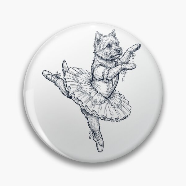 Item preview, Vintage Cairn Terrier Ballet Dancer Ballerina Dog Lover designed and sold by dian-rody-crest.