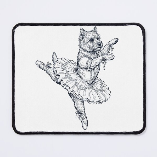 Item preview, Vintage Cairn Terrier Ballet Dancer Ballerina Dog Lover designed and sold by dian-rody-crest.