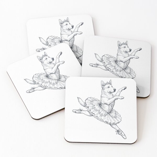 Item preview, Vintage Canaan Dog Ballet Dancer Ballerina Dog Lover designed and sold by dian-rody-crest.