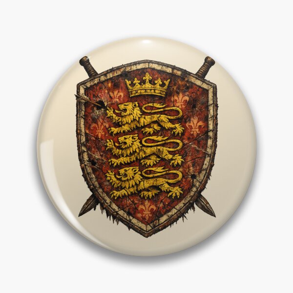 Item preview, Battle‑Scarred Plantagenet Lion Shield designed and sold by radiogalaxy.